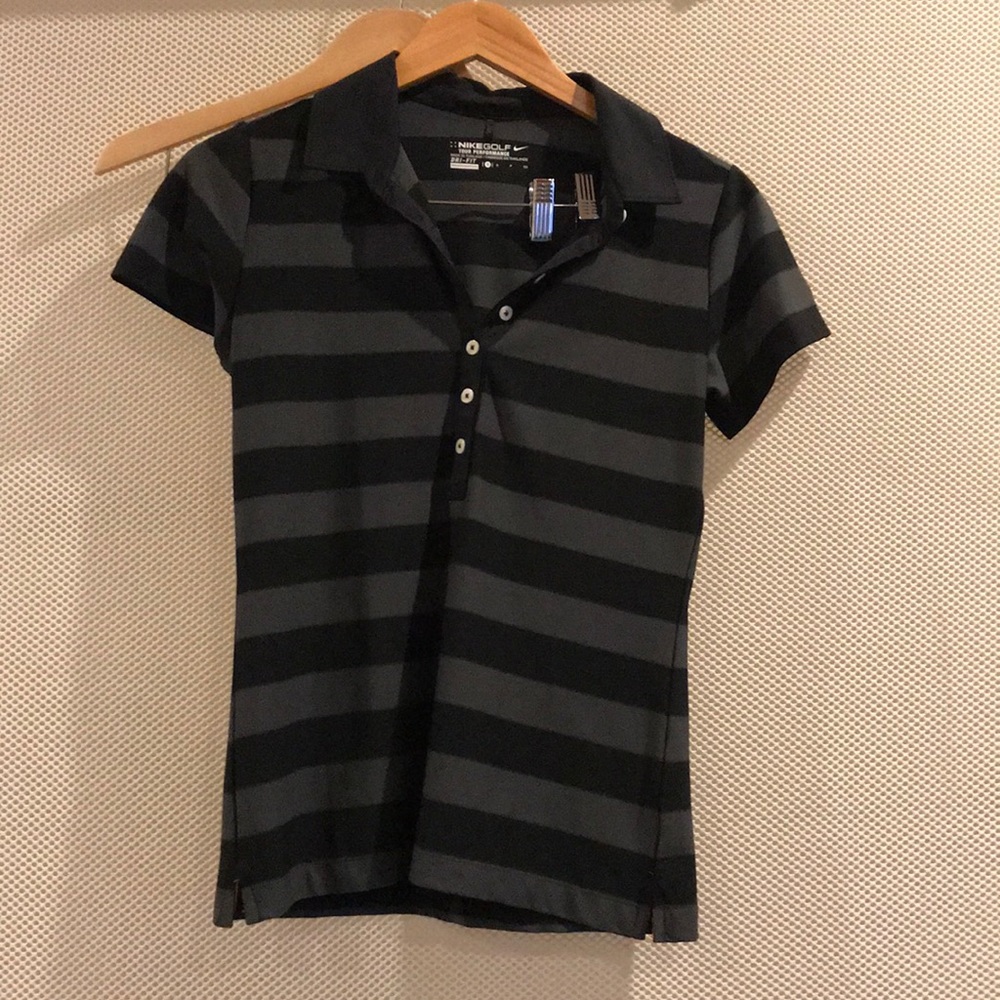 Nike golf polo black stripes (women)